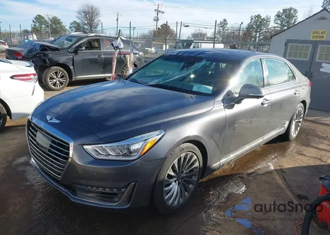 2017 Genesis G90 3.3T Premium z USA, uszkodzony, nr VIN KMHG34JAXHU027209